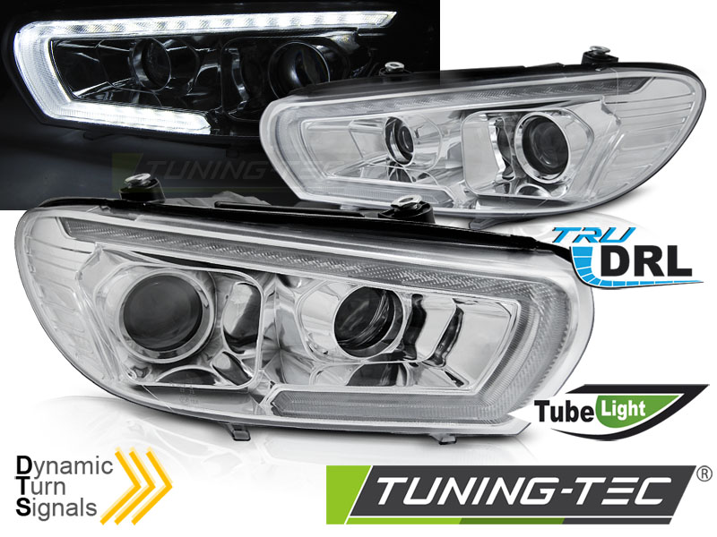 Led Lightbar Scheinwerfer dynamisch Schwarz für good VW Scirocco 08-17